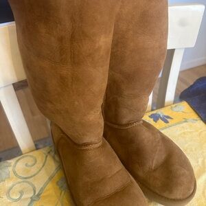 UGG Chestnut Suede Women’s Bailey Bow Tall